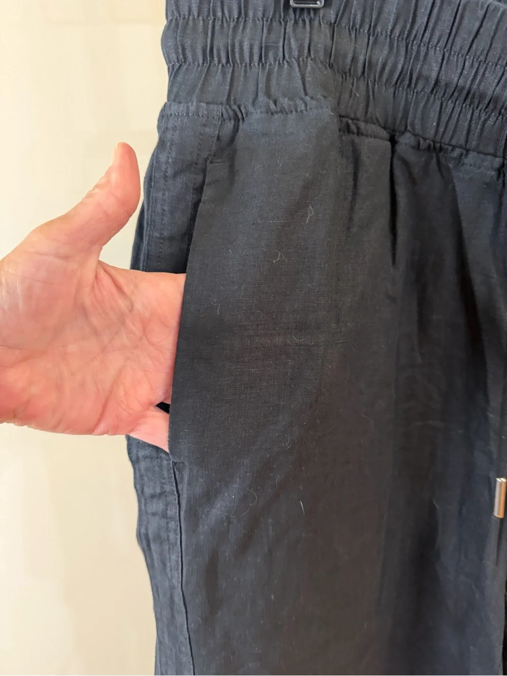 Quince 100% European Linen Wide Leg Pants Women's Drawstring Pants